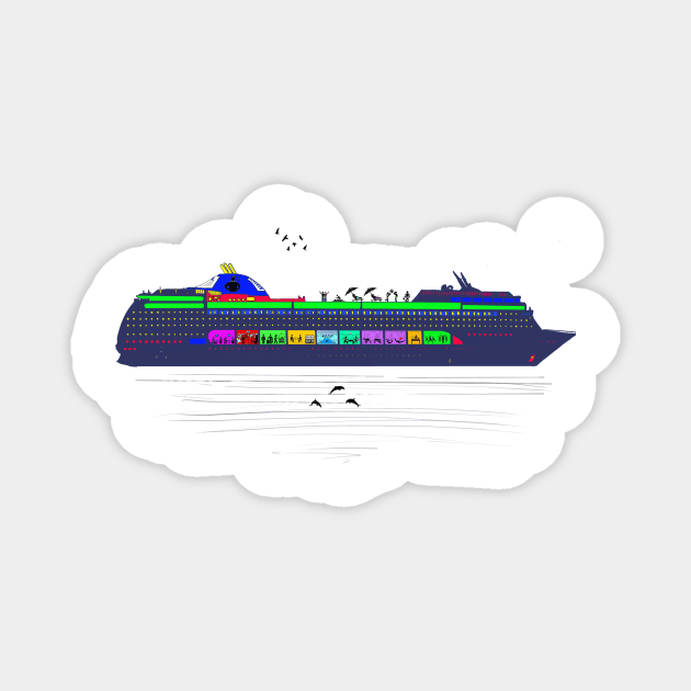 Cruise ship Magnet by drknice