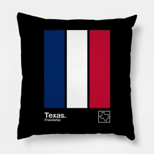 Texas State Flag // Original Minimalist Artwork Poster Design Pillow