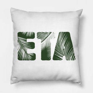 Eta Leaf Letters Pillow