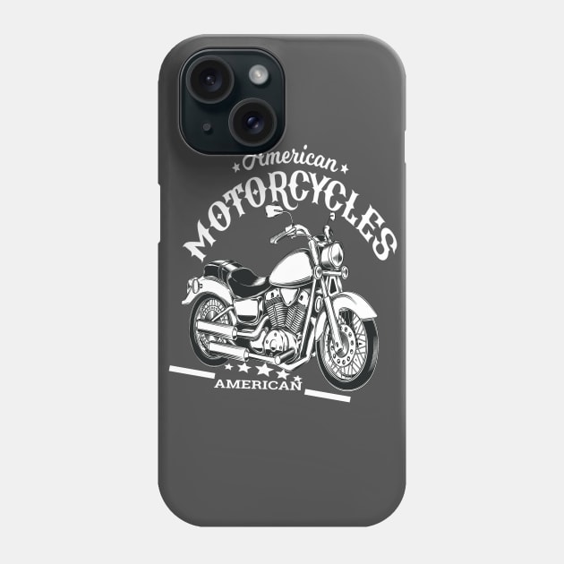 American Motorcycle Biker Style Phone Case by JeffDesign