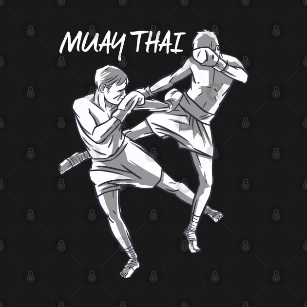 Muay Thai martial Art Combat Sport Two Fighter by Randorius