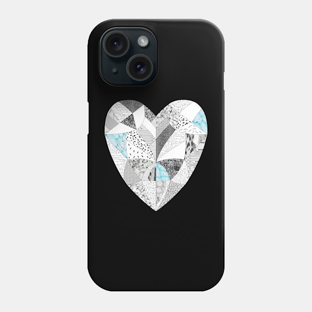 love heart shape Phone Case by vasarenar