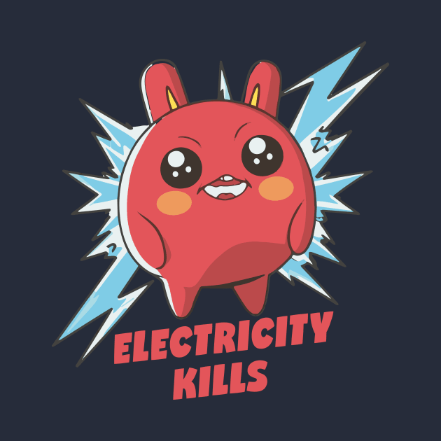 Electricity kills Kawaii Manga by peterdesigns