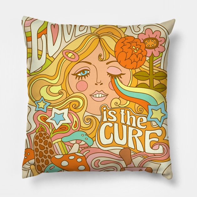 Love is the Cure Pillow by Marianne Martin