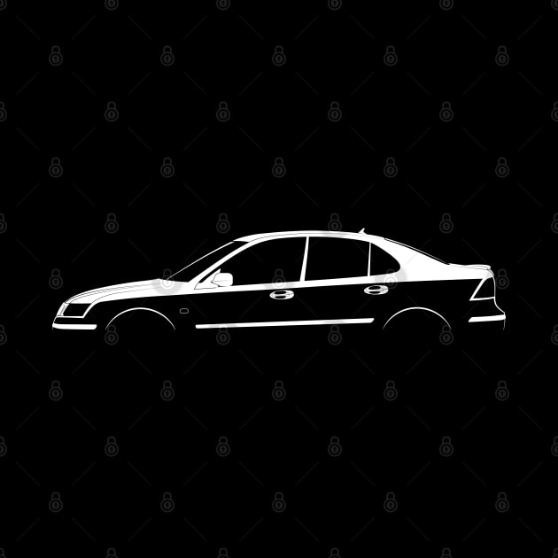 Saab 9-3 Aero (2005) Silhouette by Car-Silhouettes