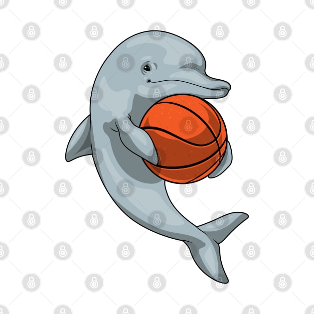 Dolphin Basketball player Basketball by Markus Schnabel