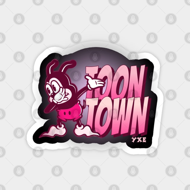 Bunnycore Toon town Express YXE Magnet by Stooned in Stoon