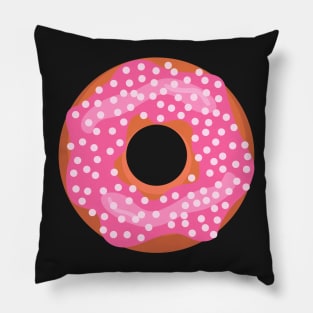 Pink Donut with sprinkles Pillow