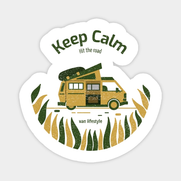 Keep Calm. Hit the Road Magnet by Make a Plan Store