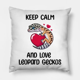 Leopard Gecko Keep Calm and Pillow