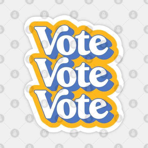 Vote ////// Election Retro Typography Design Magnet by DankFutura