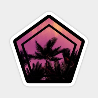 Beach Palms california pink geometric shape Magnet