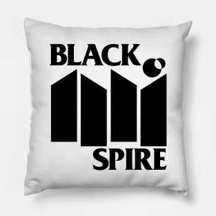 Black Spire Flag Pillow