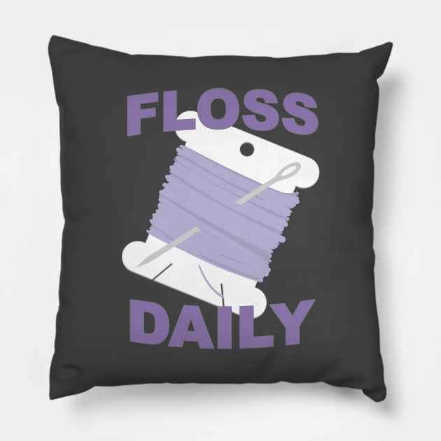 Funny Cross Stitch and Embroidery Floss Daily Floss Bobbin Pillow by YourGoods