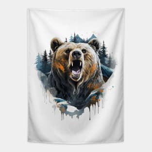 Roaring bear Tapestry