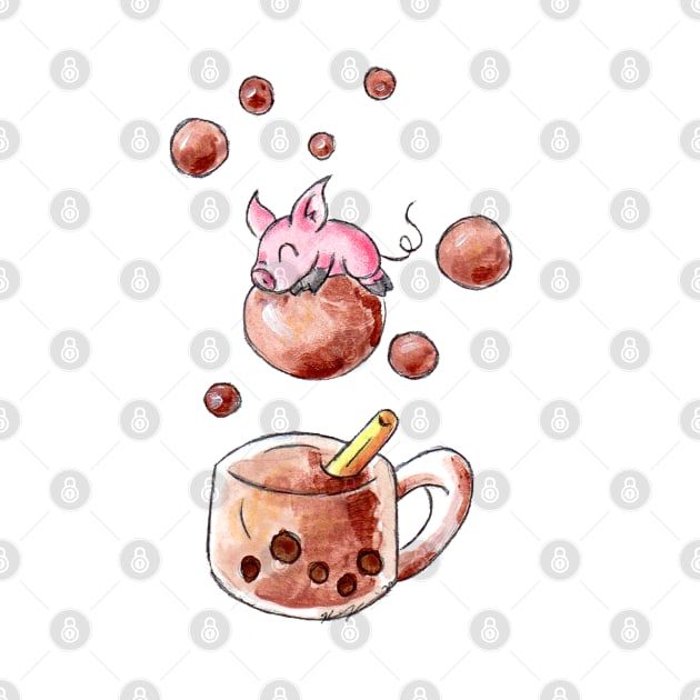 Bubble Tea Bliss by KristenOKeefeArt
