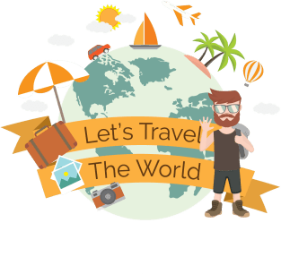 Lets Travel The World Magnet