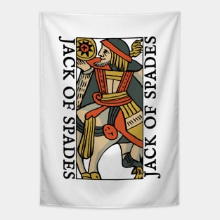 Character of Playing Card Jack of Spades Tapestry
