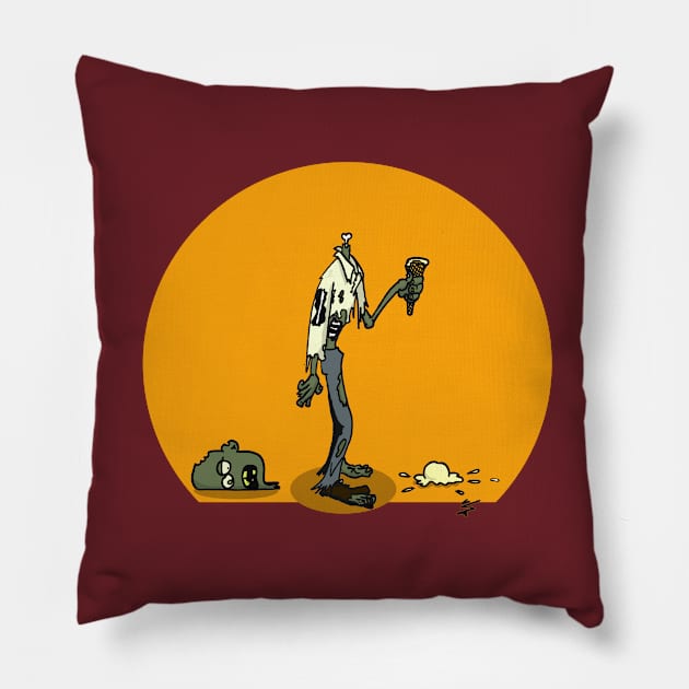 Zombie, I Scream Pillow by Jeffw