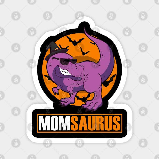 Momsaurus Mama Saurus Halloween Family Dinosaur Magnet by Tesign2020