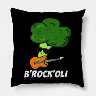 B-ROCK-oli Cute Funny Brocolli Veggie Pun Pillow