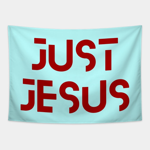 Just Jesus | Christian Typography Tapestry by All Things Gospel