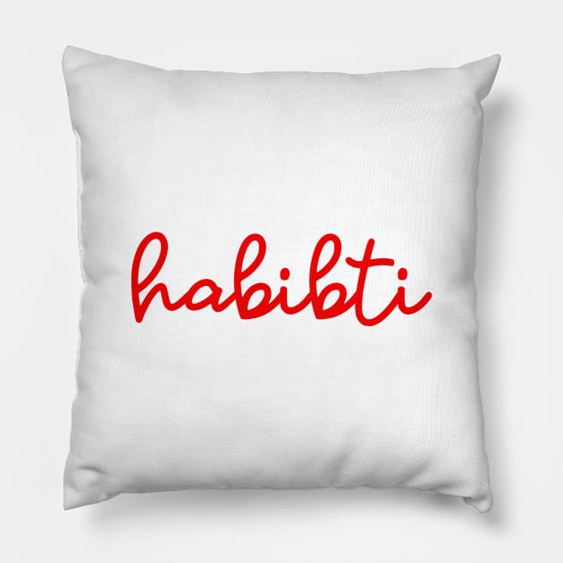 habibti - supreme red Pillow by habibitravels