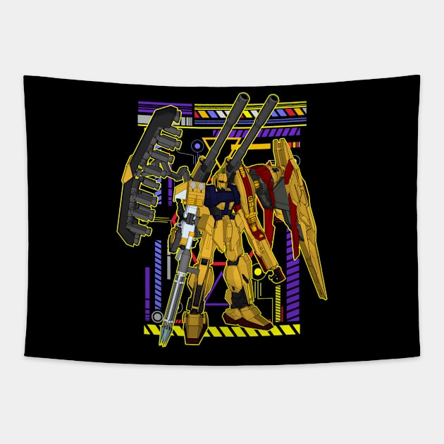 The MSN-00100 (MSN-100, MSN-001) Hyaku Shiki Tapestry by gblackid