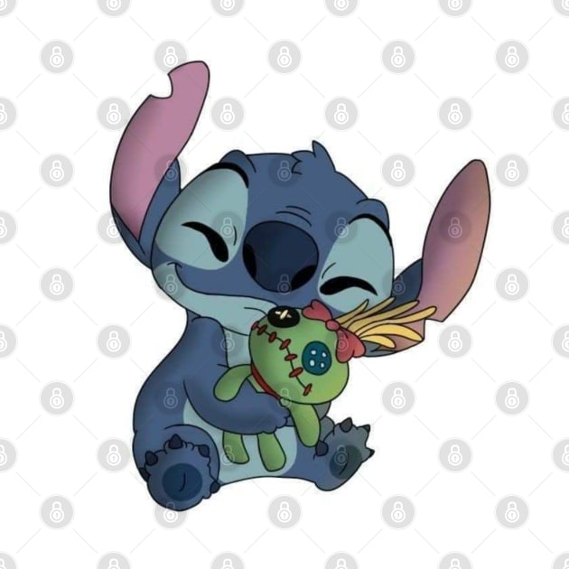 Stitch and his comforter by Noamdelf06