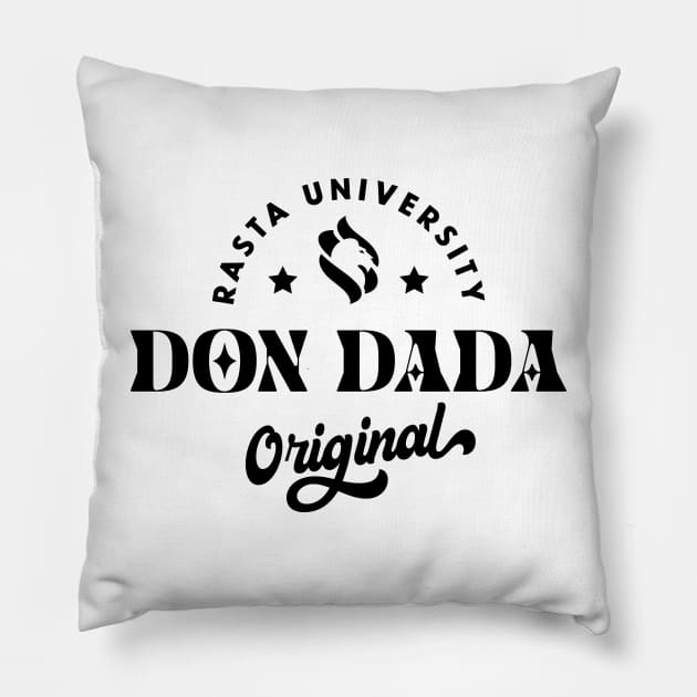 Rasta University Don Dada Original Reggae Pillow by rastauniversity