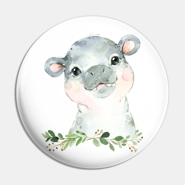 Hippo Pin by AdornMyWall