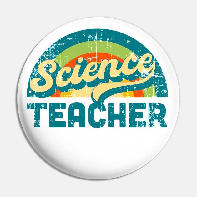 Science Teacher Vintage Retro Groovy Style Pin by livania