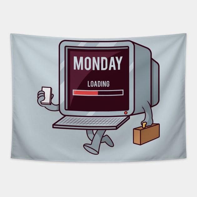 Monday Morning Loading Tapestry by SLAG_Creative