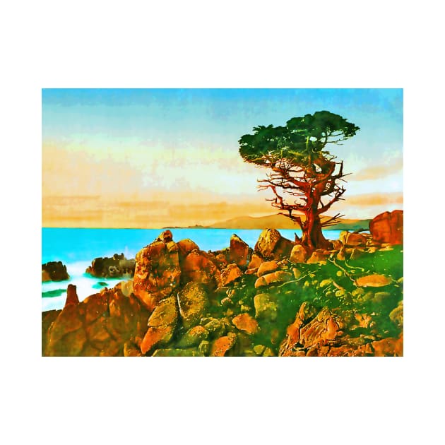 LONE CYPRESS by terryhuey