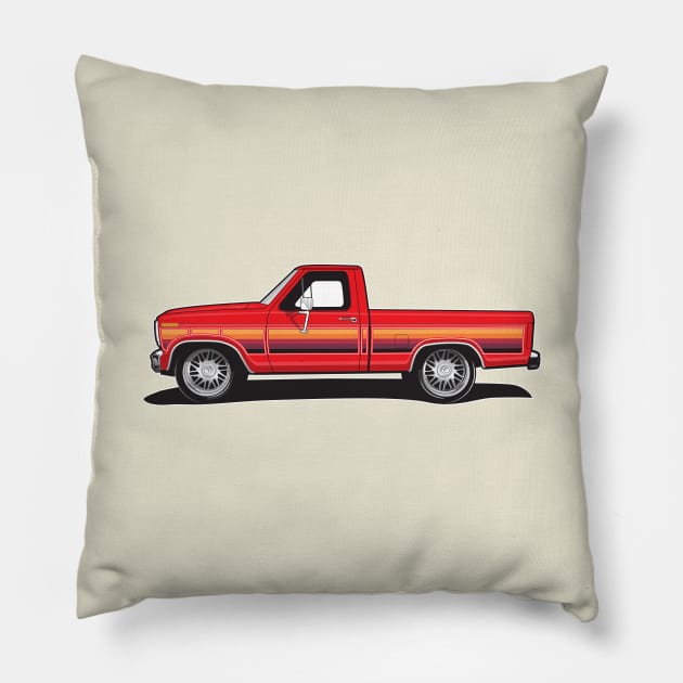 1986 Freewheeling Ford Bullnose Truck Pillow by RBDesigns