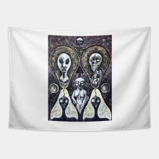 Alien Family Reunion Tapestry