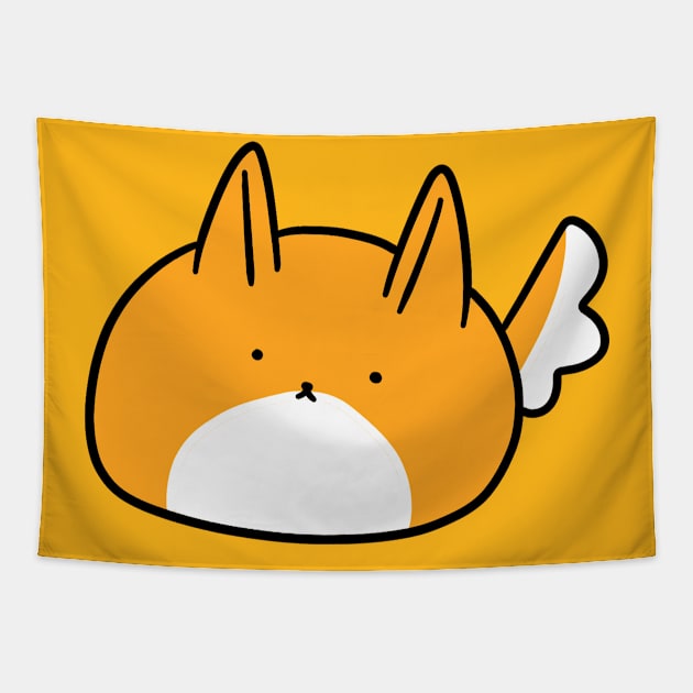 Pointy-Eared Dog Blob Tapestry by saradaboru