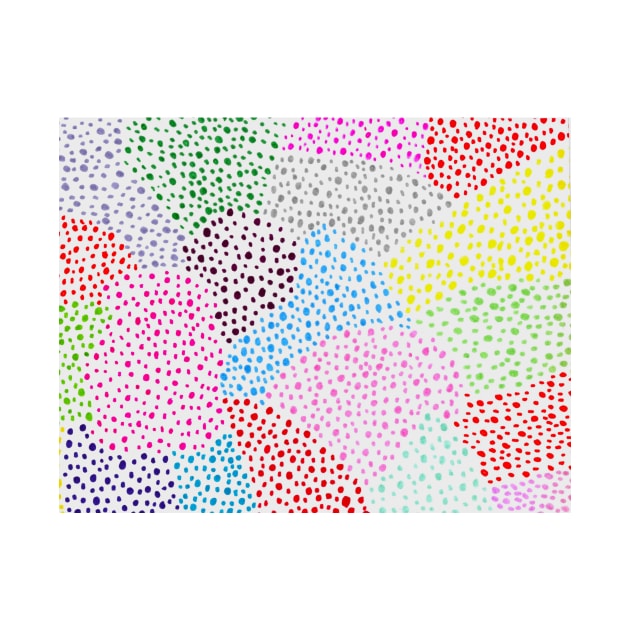 Abstract Rainbow Polka Dots by jpartshop1