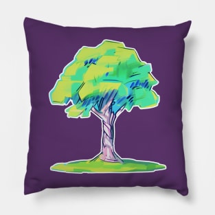 Save the Earth Digital Tree Sketch (MD23ERD009b) Pillow