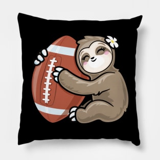 Sloth Girls Football Pillow