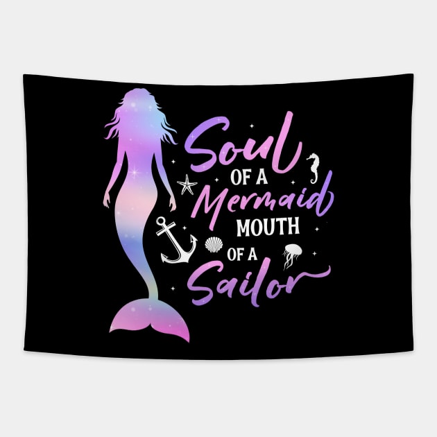 Soul of a Mermaid Mouth of a Sailor Tapestry by Albatross