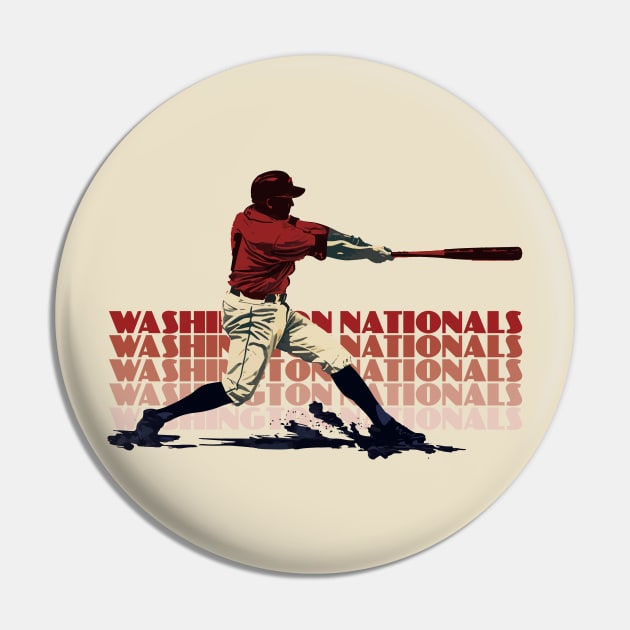 Retro Washington Nationals Slugger Pin by Rad Love