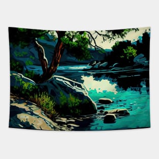 Deep River Scenery Tapestry