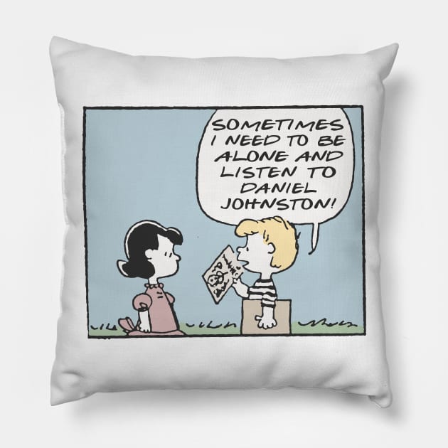 Daniel Johnston - Vinyl Record Fan Design Pillow by DankFutura