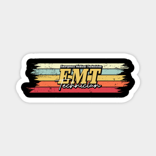 Retro EMT emergency services technician Magnet