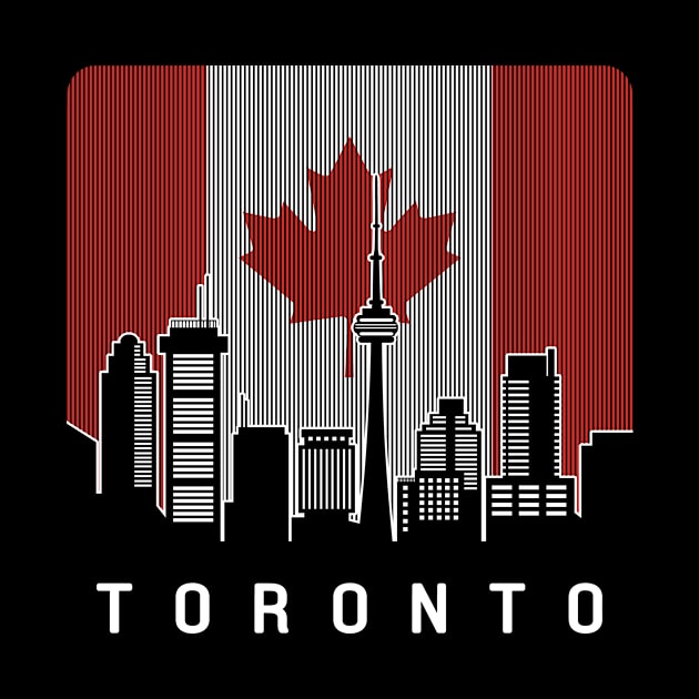 Toronto Canada Skyline Flag by travel2xplanet