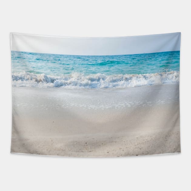 Turquoise Summer Beach Tapestry by NewburyBoutique