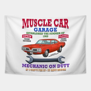 Muscle Car Garage Hot Rod Racing Novelty Gift Tapestry