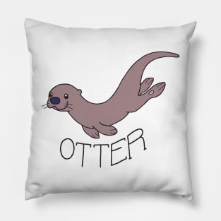 Cute River Otter Pillow