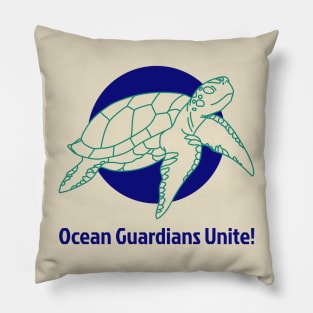 Ocean Guardians Unite! Ocean Conservation Pillow